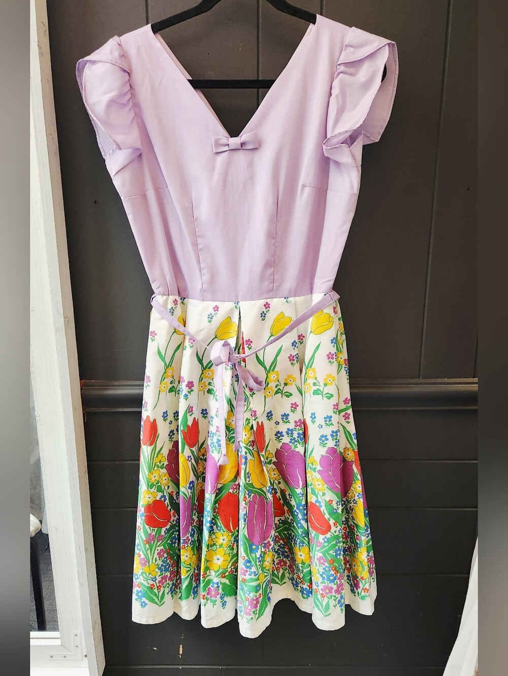 Vintage DeLoris Floral Cap Sleeve Dress